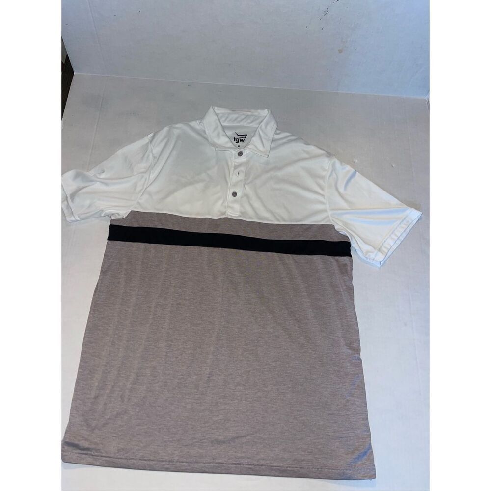 TGW Men Shirt Polo Medium Multicolor Short Sleeve Golf Outdoor Classic Stretch A